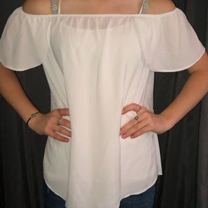 White Blouse - Off Shoulder